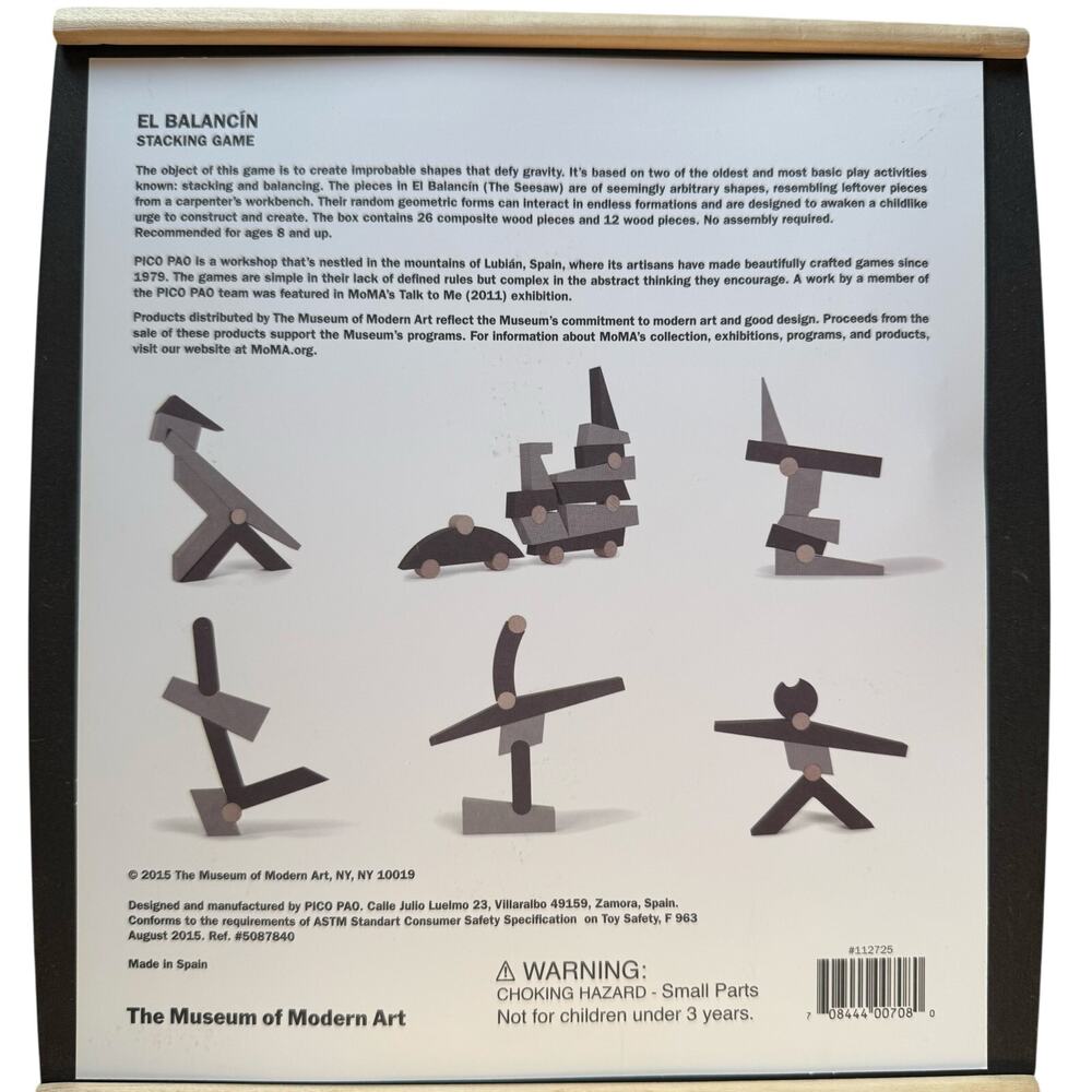 MoMA El Balancin by Pico Pao Educational Wooden Balancing Stacking Game in Box